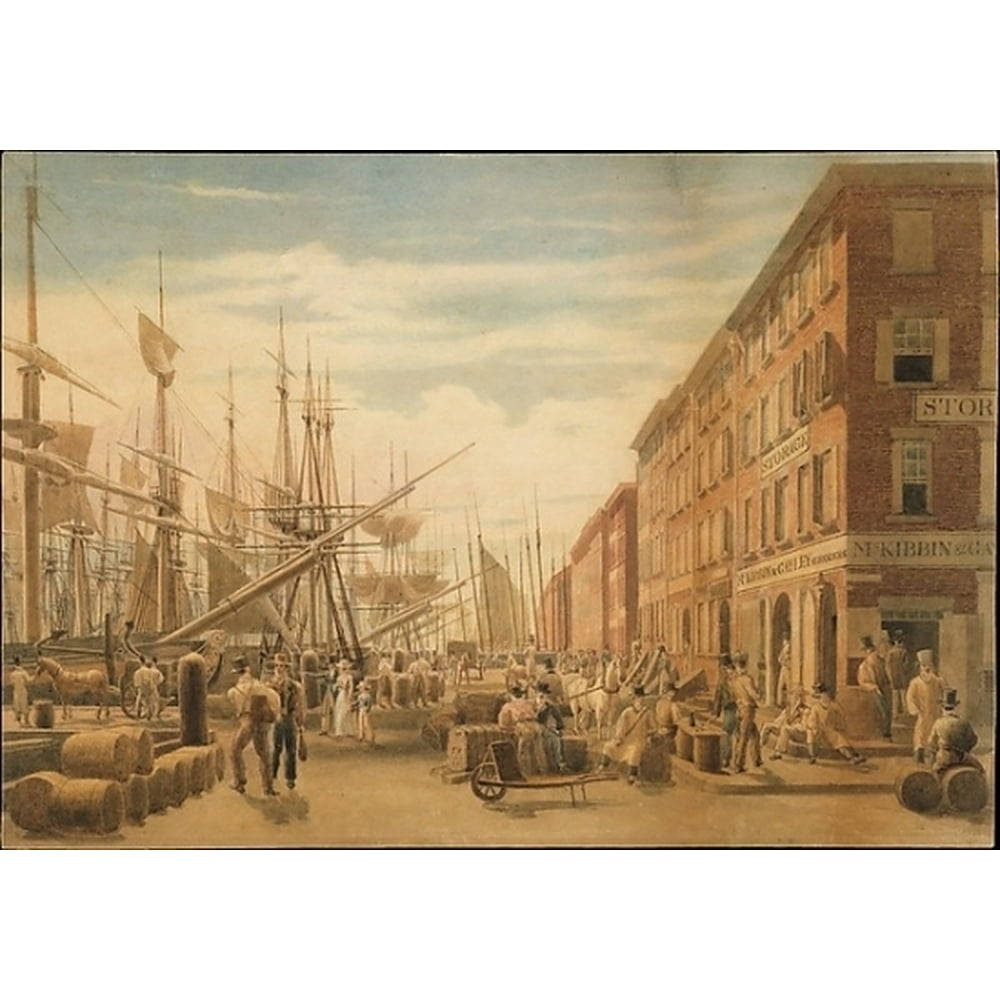 View of South Street, from Maiden Lane, New York City Poster Print by