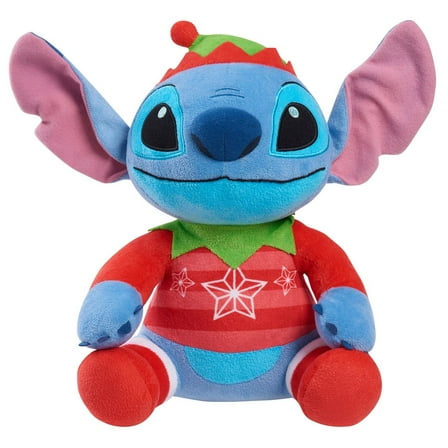Disney Stitch Holiday Large 11-inch Plush Stuffed Animal, Alien, Kids Toys for Ages 2 up