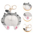 thumbnail image 3 of Plush Kitten Butt Key Chain Stuffed Animal Cat Key Ring Bag Hanging Pendant, 3 of 7