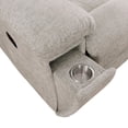 thumbnail image 6 of Pemberly Row Modern Velvet and Yarns Fabric Reclining Sofa in Opal Taupe, 6 of 9