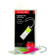 Case of 8 packs of Swingline GBC UltraClear Thermal Laminating Pouches, Luggage Tag With Loops