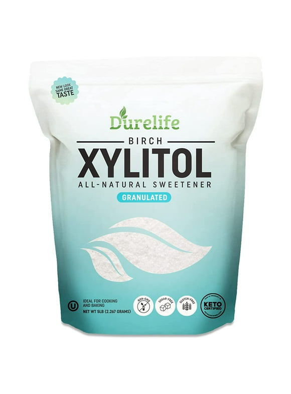 DureLife Xylitol Sweetener Pure Birch Sugar Substitute Keto Friendly and Kosher 5lb