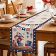 thumbnail image 5 of Independence Day Table Runner 72 Inches, American Flag Star Floral Beige Rustic Bed Runner Dresser Scarves Tabletop for Indoor Outdoor Parties/Ceremony/Banquet, 14" x 72", 5 of 9