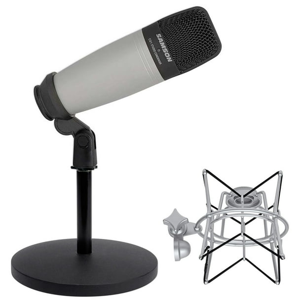 Samson C01 Studio Recording Podcast Microphone+Shock Mount+Weighted Mic
