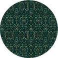 thumbnail image 1 of Ahgly Company Machine Washable Indoor Round Transitional Midnight Gray Area Rugs, 5' Round, 1 of 7