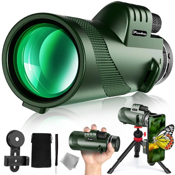 40X60 Monocular Telescope High Power Monocular for Adults with Phone Adapter & Tripod & Hand Strap Low Night Vision Monocular Equipped with BAK4 Prism