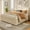Beige, variant on Full/Queen/King Size  Bed Frame with 4 Storage Drawers, Platform Bed Frame with Upholstered Channel Tufted Wingback Headboard, Strong Wooden Slats Support, No Box Spring Needed