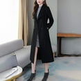 thumbnail image 4 of Women's Shawl Collar Work Double Maxi Long Wool Coat Thin Wool Hiking Winter Jackets Retro Wool Coat Mid Length Dress Coats for Women 3 Thick Wool Coats for Women Winter Jacket for Women Wool Size 3, 4 of 6