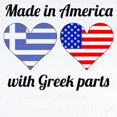 thumbnail image 2 of CafePress - Made In America With Greek Parts Body Suit - Long Sleeve Cotton Baby Bodysuit, 2 of 4