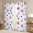 thumbnail image 2 of Manfei Fireworks Stars Kitchen Curtains, 4th of July Black Out Curtains Pack of 2 (42x63 Each), Red White Blue, 2 of 6