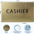 thumbnail image 2 of ADA CENTRAL SIGNS - 6" X4" Cashier Sign - ADA Compliant Tactile Graphics Grade 2 Braille Text Reception Desk Wall Sign | Customers Pay Delivery Cash, Front Counter, Lobby Checkout Sign for Hotel, Bank, 2 of 7