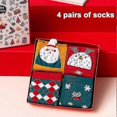 thumbnail image 2 of Calcetines navideños de regalo, calcetines de invierno hasta el tobillo, 2 of 5