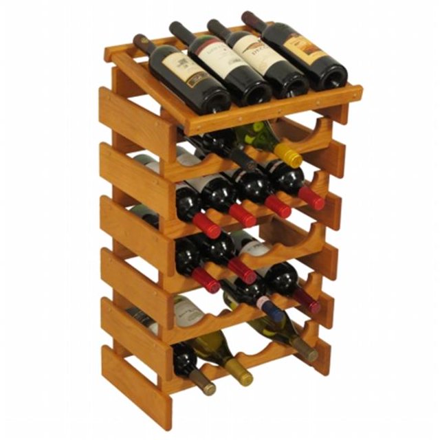 Wooden Mallet WRD45MO 24 Bottle Dakota Wine Rack with Display Top