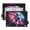Astronaut in Colorful Space, variant on Pink To Blue Gradient Color 2 Pack Pencil Pouch for 3 Ring Binder Smooth Zipper Folders with Pockets Clear Window Pencil Case