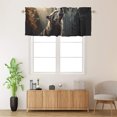 thumbnail image 2 of Wolf Window Curtain Valances Forest Wolf Howling Wildlife Animal Jungle Nature Scenery Rod Pocket Valances for Bedroom Living Room Dining Room 54 by 18 in, 1 Panel, 2 of 6