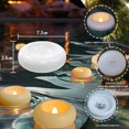 thumbnail image 3 of Paquete de 24 Velas Flotantes LED Sin Llama, 200 Horas de Funcionamiento A Batería, Resistentes Al Agua, para Jarrones Cilíndricos., 3 of 5