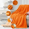 thumbnail image 6 of Astarin Throw Blanket, Twin Size Orange Blankets & Throws for Couch/Beds, Fuzzy and Cozy Blanket, 60x80 inches, 6 of 9