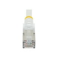 thumbnail image 2 of StarTech.com 25ft CAT6a Ethernet Cable - White - Low Smoke Zero Halogen (LSZH) - 10GbE 500MHz 100W PoE++ Snagless RJ-45 w/Strain Reliefs S/FTP Network Patch Cord - Patch cable - RJ-45 (M) to RJ-45 (M) - 25 ft - S/FTP - CAT 6a - IEEE 802.3bt - halogen-free, molded, snagless, stranded - white, 2 of 5