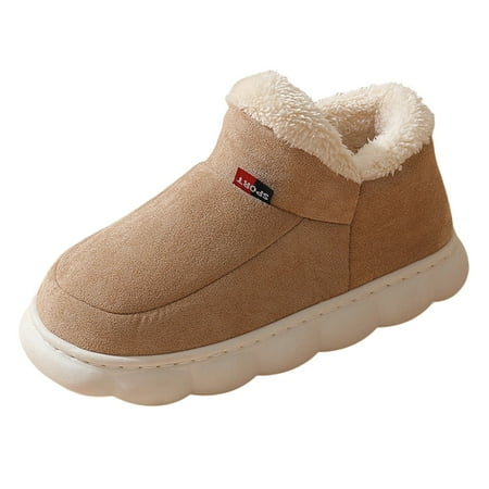 

Ediodpoh Men Shoes with Thick Soles and All Inclusive Feet Home Slippers Can Be Worn Indoors and Outdoors with Warm Cotton Slippers Men Slippers Khaki 9