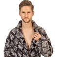 thumbnail image 3 of Men's Soft Plush Fleece Classic or Hooded Robe with Front Pockets, 3 of 7
