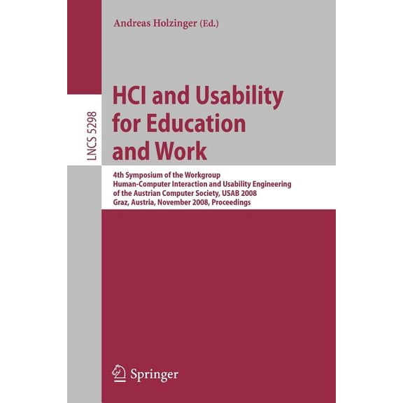 HCI and Usability for Education and Work, (Paperback)