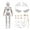 White, variant on T13 5.51in 3D Printed Dummy Multi-Jointed Movable Robot with Various Colors and Rich DIY Accessories for Stop Motion Animation and Desktop Decor