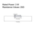 thumbnail image 3 of Uxcell 20Pcs 3W 3 Watt Resistor de película de óxido metálico 20 Ohm ±5% Tolerancia, 3 of 7