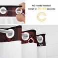 thumbnail image 5 of Red Black No Hook Shower Curtain Waterproof, Bathroom Curtains with Snap in Liners and See Through Top Window, Southwest Geometric Aztec Farmhouse Tribal Hotel Style Bathtub Curtains Shower 36"Wx78"L, 5 of 8