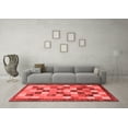 thumbnail image 3 of Ahgly Company Machine Washable Indoor Rectangle Checkered Red Modern Area Rugs, 5' x 8', 3 of 4