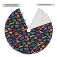 thumbnail image 2 of Lsque Colorful Excavator Print Christmas Tree Skirt, Tree Skirt with Ties or Velcro, Perfect for Holiday Decorations, Halloween, and New Year-36", 2 of 7
