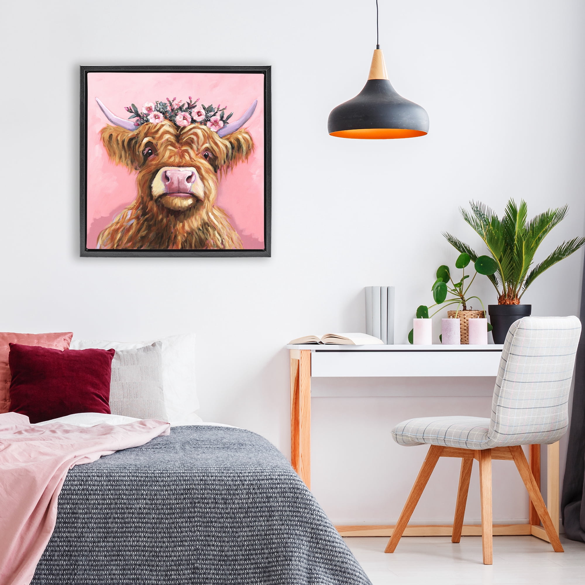 Stupell Industries Grace Of The Glen Black Framed Floater Canvas Wall Art, design by Lucia Stewart