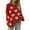 Red, variant on Odeerbi Christmas Sweaters For Women Santa Claus Print Round Neck 2025 Long Sleeve Tops Blue