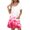 Pink, variant on GaThRRgYP Casual Floral Print Short Sleeve Dress,Women's Fashion Summer Print Short-sleeved V-neck Casual Dress Wine S