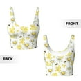thumbnail image 5 of Fotbe Sweet Honey Pattern Womens' Sports Bra Longline Wirefree Padded with Medium Support Sports Moisture-Wicking Workou Vest,Tank Top-, 5 of 9
