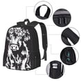 thumbnail image 2 of Sikiie Floral Cow Silhouette Print Simple Backpack, Large Capacity Adjustable Shoulder Strap Campus Backpack Travel Sports Bag, Unisex, 2 of 6