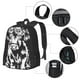 thumbnail image 2 of Balery Floral Cow Silhouette Mochila para hombre y mujer - Tela Oxford 600D resistente - Gran capacidad, resistente al agua, ideal para la escuela, viajes y senderismo, 2 of 6