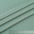 thumbnail image 3 of Valance for Bathroom, Waterproof Waffle Woven Textured Shower Curtain Valance Short Window Curtains, Rod Pocket Kitchen Valance Curtain Cafe Curtains, 60" x 15", Sage, 1xPanel, 3 of 4