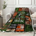 thumbnail image 2 of Football Blanket, American Football Gifts for Boys Men Girls Sports Flannel Throw Blanket, Gifts for Football Coach Players/Lovers Cozy Blanket for Bed Couch Travel Outdoor 60X90 inch, 2 of 4