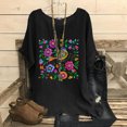 thumbnail image 2 of Black Summer Tops for Teens Womens Work Blouses Plus Size Long Sleeve T Shirts Loose Fit, 2 of 4