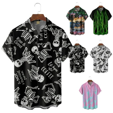 

Big & Tall Men Crewneck Tees with Chest Pocket Party Clothing Plus Size Men