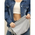 thumbnail image 6 of Unique Bargains Women's Denim Long Sleeves Jacket with Detachable Hoodie S Dark Blue, 6 of 7