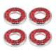 thumbnail image 1 of 4 Piezas Rojo Bling Interior Coche Puerta Cerradura Pegatinas Decoración Accesorios, 1 of 1