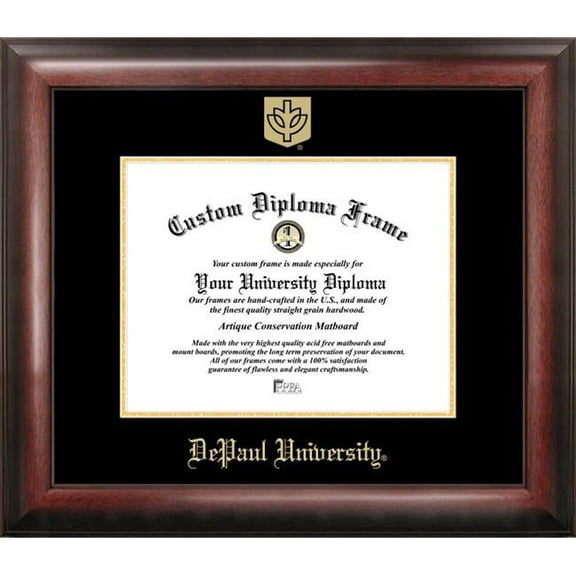 DePaul University Gold Embossed Diploma Frame
