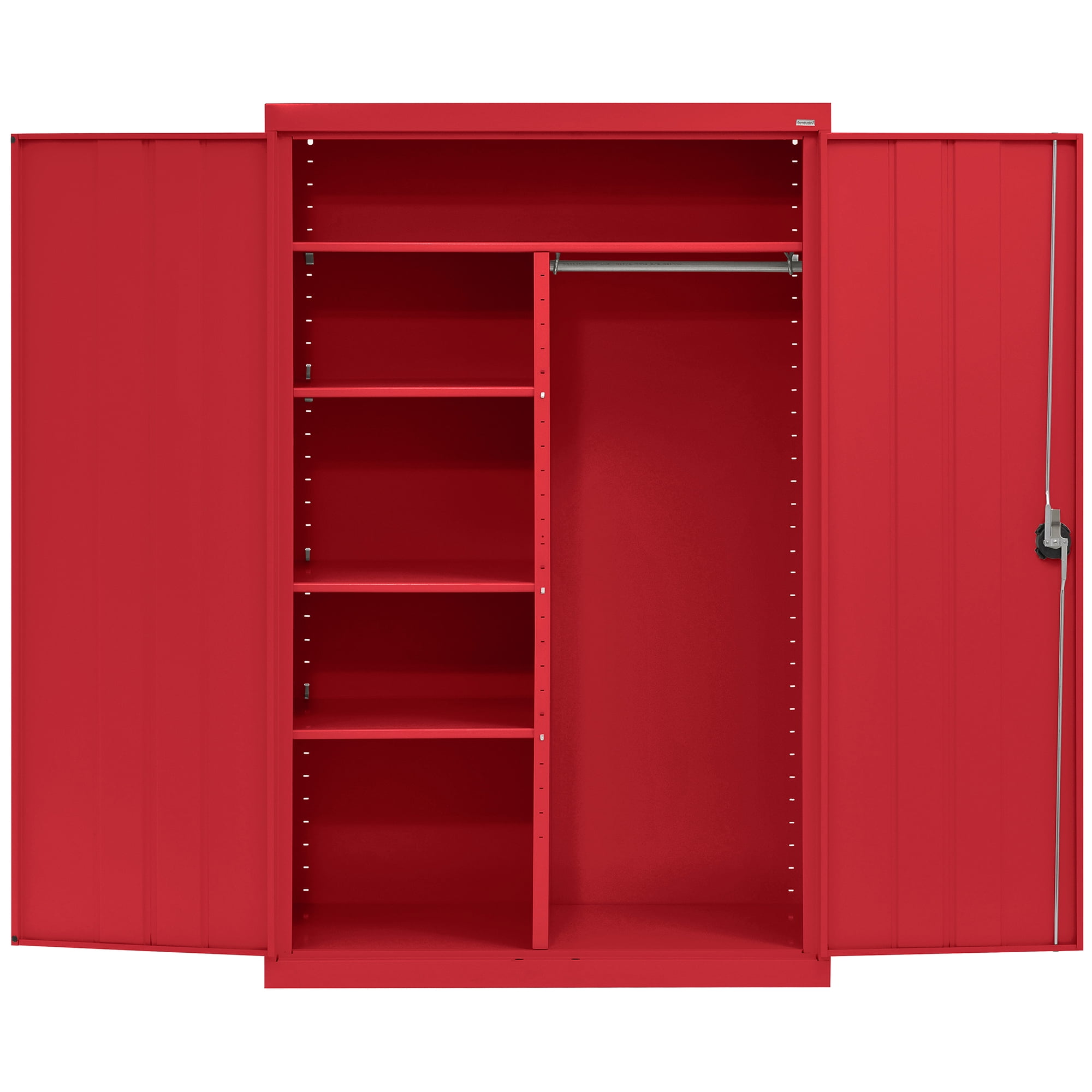 Elite Series Combination Cabinet with Adjustable Shelves, 46"W x 24"D x 72"H, Red