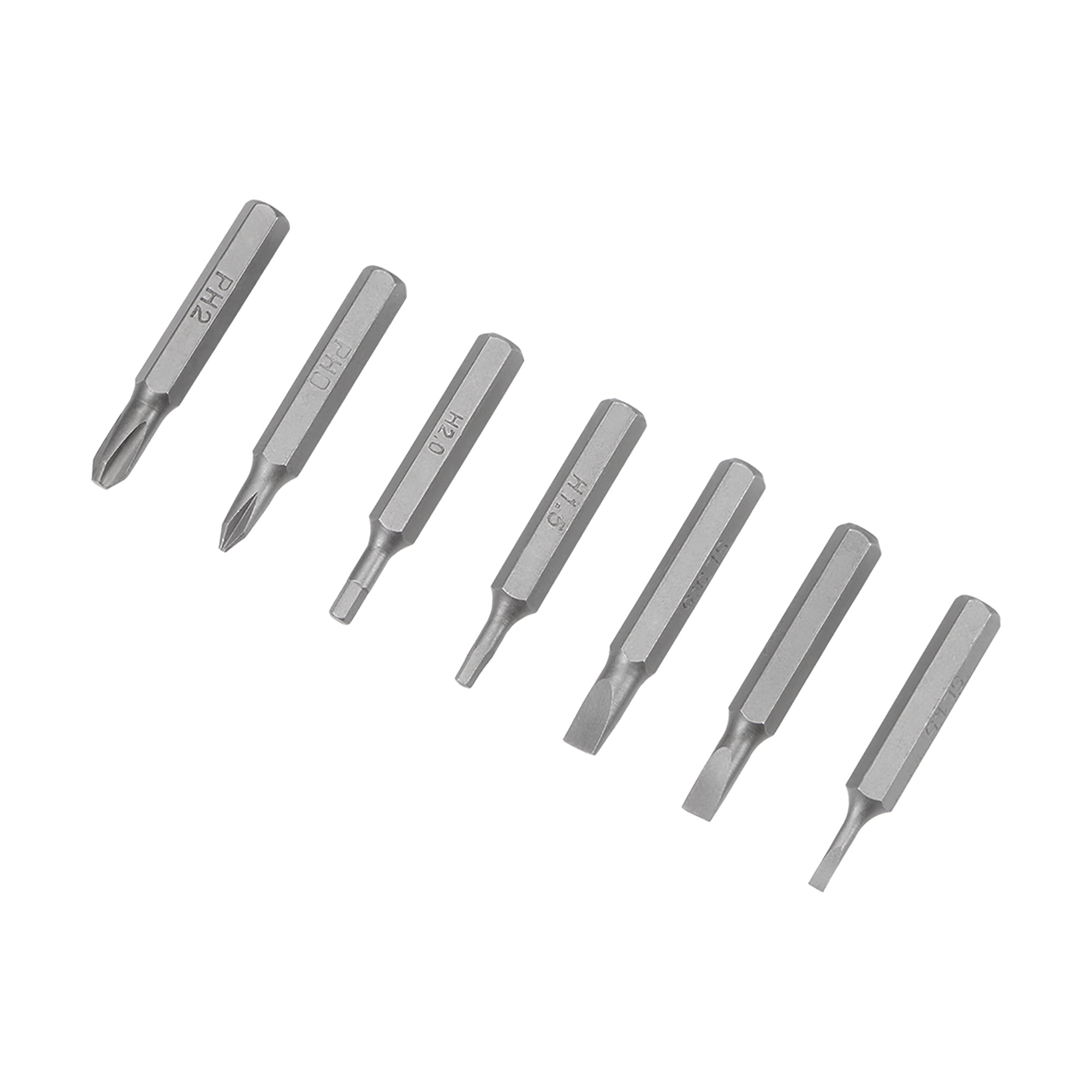 Screwdriver Bits Set 7pcs 5/32 Inch Hex Shank Phillips Slotted Hex Bit