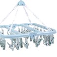 thumbnail image 2 of 36 Clips Folding Clothes Hanger Children Adults Clothes Dryer Windproof Socks Underwear Plastic Drying Rack, 2 of 9
