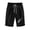 Black, variant on biudgviw Bermuda Shorts for Women Drawstring High Waisted Knee Length Shorts Cuffed Hem Plus Size Comfy Linen Shorts with Pockets