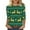 A110 Green, variant on Xdegoge Christmas Tops for Women 2025 Cute Snowman Crew Neck Vintage Blouses 3/4 Sleeve Winter Funny Top Trendy Party Casual Holiday Shirts