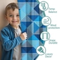 thumbnail image 3 of Blackout Kids Curtains,Blue Geometric Pattern Childrens Insulated Curtains Set Of 2,Bedroom Essentials,Toddler Room Decor 42"x84", 3 of 5