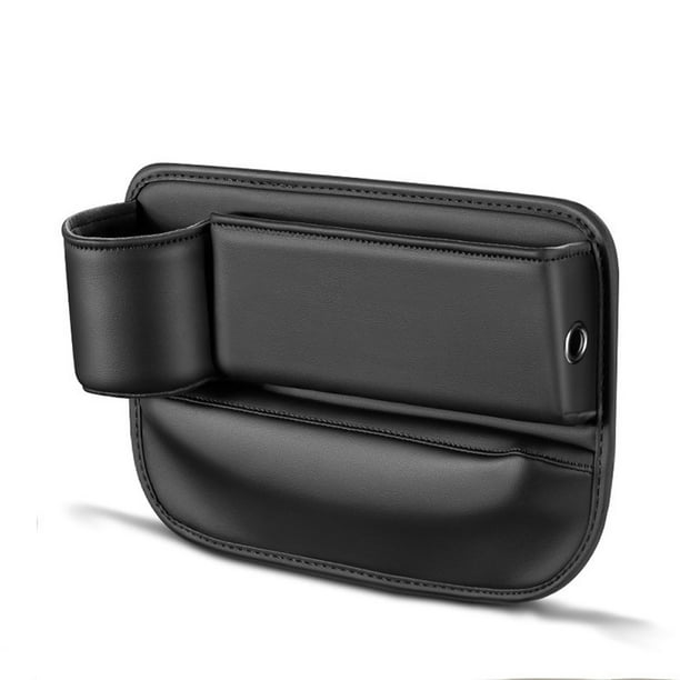 CAJA DE ALMACENAMIENTO DE MÍNIMO DE ASIENTO PARA EL AUTOMÓVIL, PORTAVASOS DE CUERO DE AUTOMÓVIL Organizador multifuncional de asiento universal para automóviles, suv y camiones